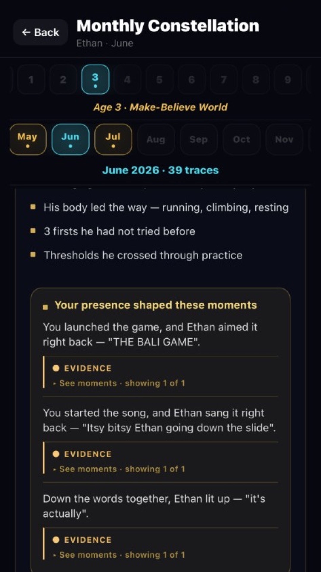 Constellation summary